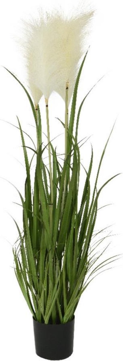 Pampasgras Nature 40cm Weiß DP Kunstpflanzen Künstliches Gras Dekogras Kunstgras Pflanzen