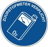 Zuurstofmeter verplicht bord - kunststof 300 mm