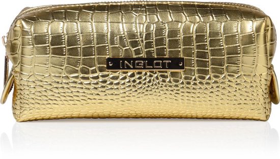 INGLOT Cosmetic Bag Crocodile Leather Pattern Gold (R24245)