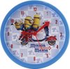 foto van Arditex Wandklok Minions Junior 25 Cm Blauw