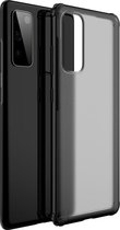 Samsung Galaxy S20 FE Hoesje - Mobigear - Shockproof Serie - Hard Kunststof Backcover - Zwart - Hoesje Geschikt Voor Samsung Galaxy S20 FE