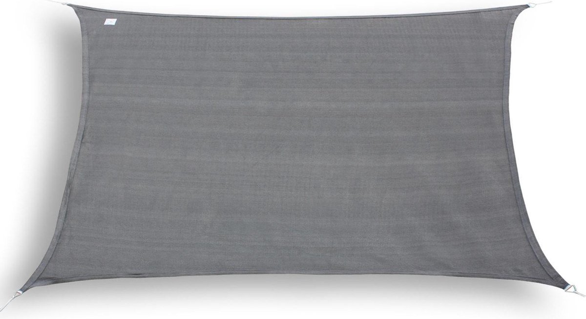 hanSe® Schaduwdoek Rechthoek Waterdoorlatend 5x7 m Zonnedoek Grijs
