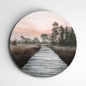 Bridges, de grote Peel muurcirkel | fotoprint op dibond | wanddecoratie natuur - 40x40cm, Dibond