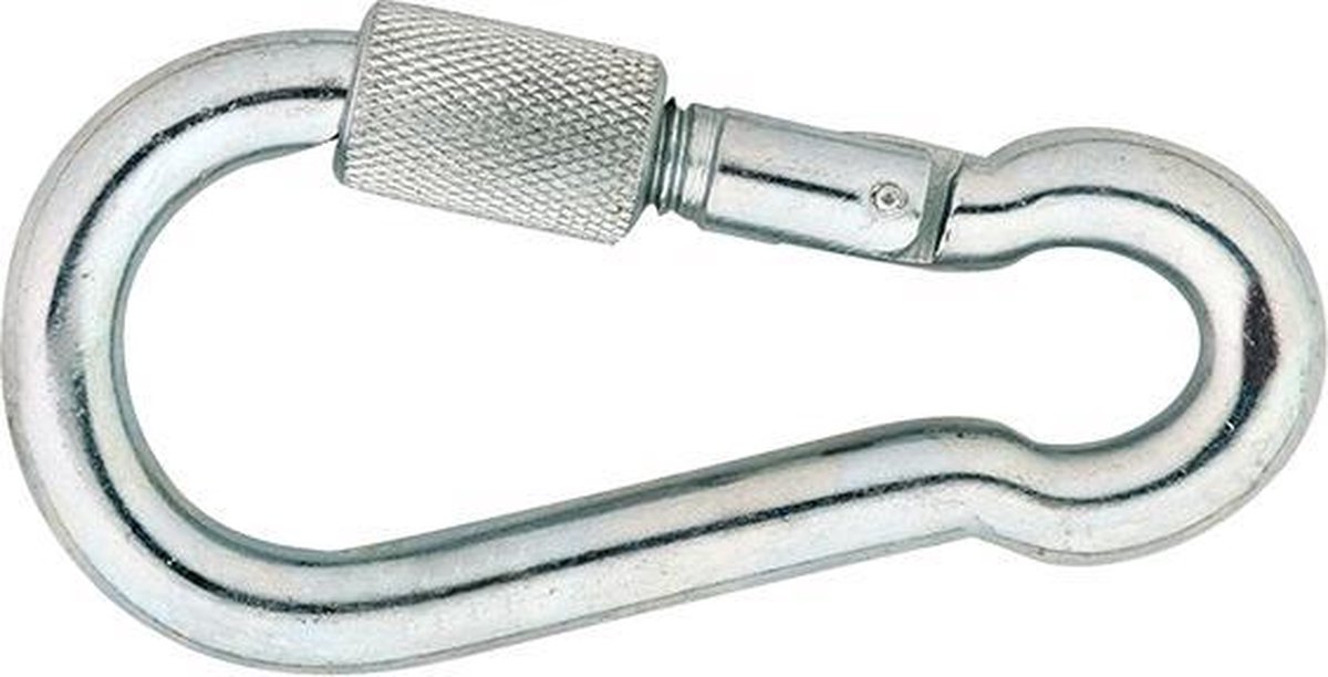 Karabijnhaak Met Schroefsluiting RVS A4 8 x 80 mm | Per Stuk