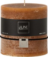 J-Line cilinderkaars - caramel - 75U - large - 6 stuks