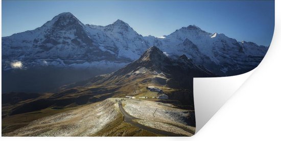 Sticker Mural Repositionnable Grand Format - Vue De Fenêtre Avec Aigle Volant - 3 Pieds De Large - Neuf