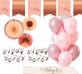 Happy Birthday feestpakket Elegant blush