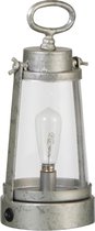 J-Line Lamp Led Batterijen Niet Inbegrepen Lantaarn Metaal/Glas Grijs Small