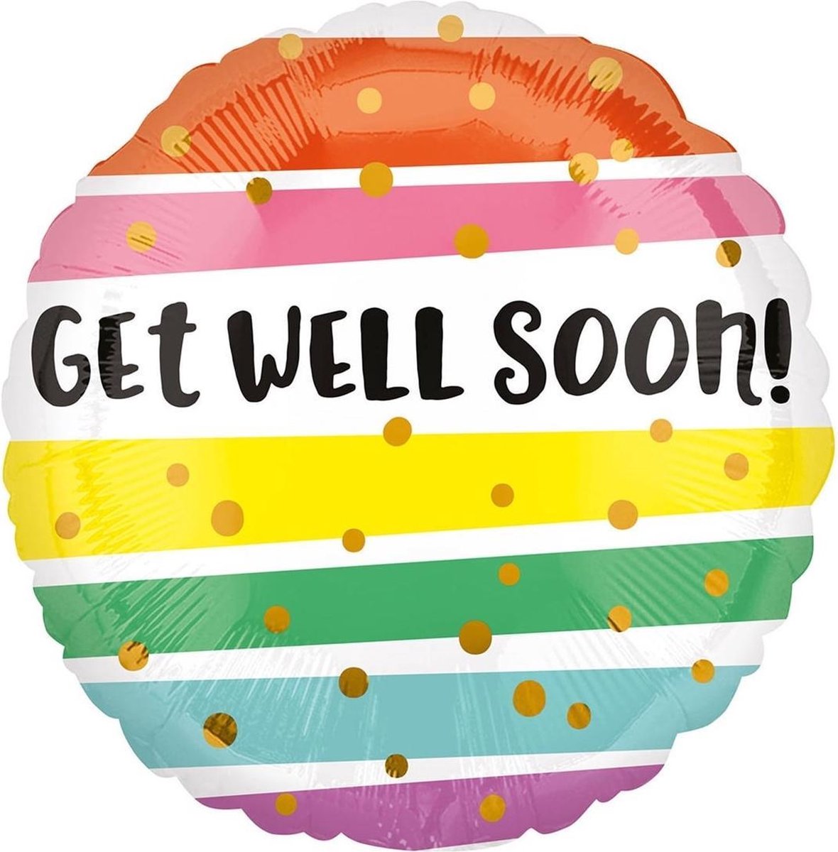 Amscan Ballon Get Well Bold Stripes Folie