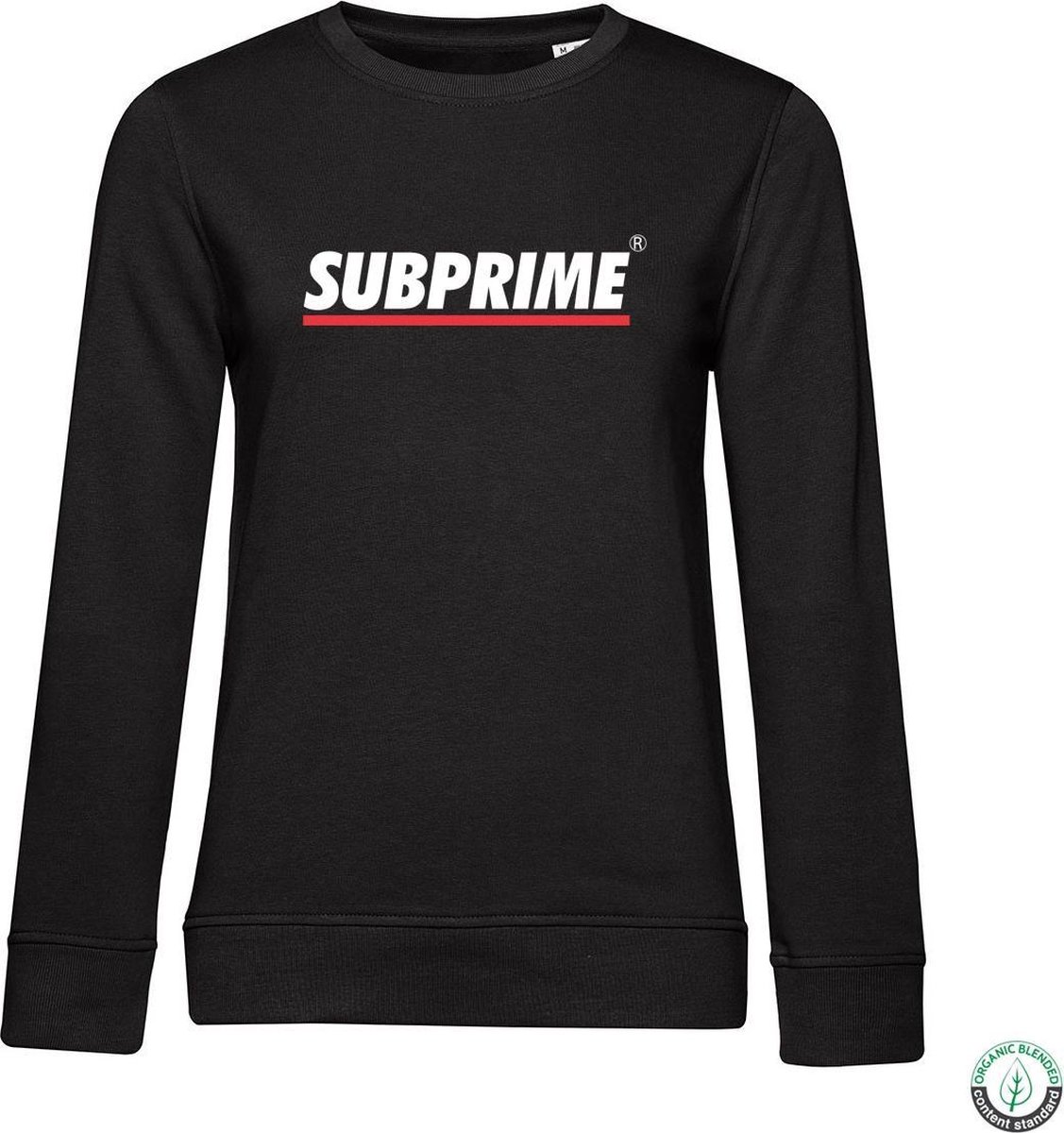 Subprime - Dames Sweaters Sweater Stripe Black - Zwart - Maat S