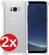 Samsung S8 Hoesje Siliconen Shock Proof Case - Samsung Galaxy S8 Hoesje Transparant - Samsung Galaxy S8 Hoes Cover Transparant - Samsung S8 Case Shockproof - 2 PACK