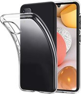 Flexibele achterkant Silicone hoesje transparant Geschikt voor: Samsung Galaxy A42 5G