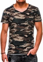 Heren - T-shirt - Camouflage - Groen