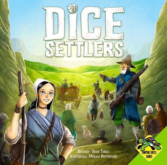 Boek: Dice Settlers - strategisch bordspel, geschreven door Jumping Turtle Games