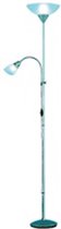 LED Vloerlamp - Trinon Erza - E27 Fitting - Rond - Mat Titaan - Aluminium