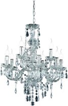 LED Kroonluchter - Trinon Lucy - E14 Fitting - 9-lichts - Rond - Mat Chroom - Aluminium