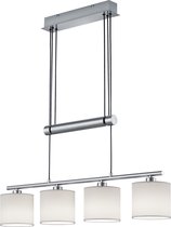 LED Hanglamp - Trinon Gorino - E14 Fitting - 4-lichts - Rechthoek - Mat Wit - Aluminium