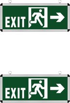LED Noodverlichting Exit - 2 Pack - Rabonta Links/Rechts - Hangend - 3W