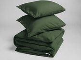 Yumeko dekbedovertrek velvet flanel moss groen 200x220 met 2 kussenslopen 60x70  - Biologisch & ecologisch