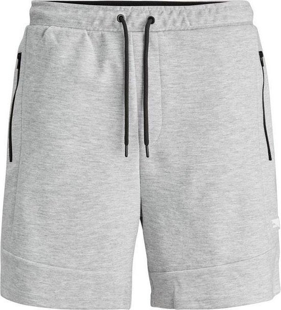 JACK & JONES Gordon Air Sweat Shorts regular fit - heren joggingbroek kort - lichtgrijs melange - Maat: L