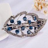 Chique Haarclip - Blaadje - Donker Blauw