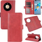Voor Huawei Mate 40 Pro Dual-side magnetische gesp Horizontale flip lederen tas met houder & kaartsleuven & portemonnee (rood)
