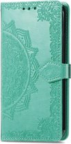 Bloem mandala groen agenda book case hoesje Nokia 5.4