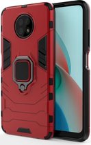 Xiaomi Redmi Note 9T Hoesje met Kickstand Ring Houder Rood