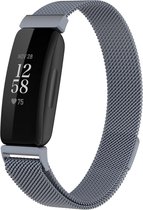 By Qubix - Fitbit Inspire 2 Milanese bandje (small)  - Donkergrijs