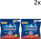 Finish All in 1 Max Citroen Vaatwastabletten - 45 Stuks x2
