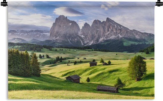 Wandkleed Dolomieten  - Heuvels en de Dolomieten Wandkleed katoen 120x80 cm - Wandtapijt met foto
