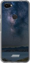 6F hoesje - geschikt voor Google Pixel 3a -  Transparant TPU Case - Landscape Milky Way #ffffff