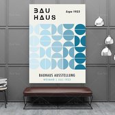 Bauhaus Weimar Art Exhibition 1923 Poster Blue - 13x18cm Canvas - Multi-color