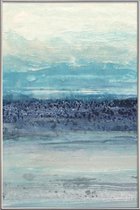 JUNIQE - Poster met kunststof lijst Serenity II -30x45 /Blauw &