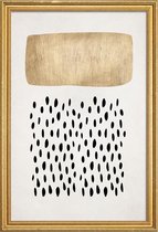 JUNIQE - Poster met houten lijst Opus No. 5 -13x18 /Ivoor & Zwart