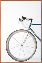 JUNIQE - Poster met kunststof lijst Ride my Bike -40x60 /Grijs & Wit