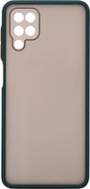 Shop4 - Samsung Galaxy A12 Hoesje - Bumper Back Case Donker Groen