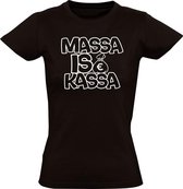 Massa is Kassa Dames t-shirt |  Zwart
