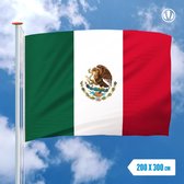 Vlag Mexico 200x300cm - Glanspoly