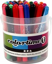 Marqueur Colortime, ligne 5 mm, couleurs assorties, 42 assortis