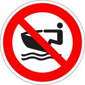 Waterscooters verboden sticker - ISO 7010 - P057 300 mm