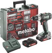 Metabo BS 18 L 18V Li-Ion accu schroef-/boormachine set (2x 2,0Ah accu) in koffer incl. 73-delige accessoires set