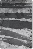 Muismat Waterverf Abstract - Abstract werk gemaakt van waterverf en grijstinten muismat rubber - 18x27 cm - Muismat met foto