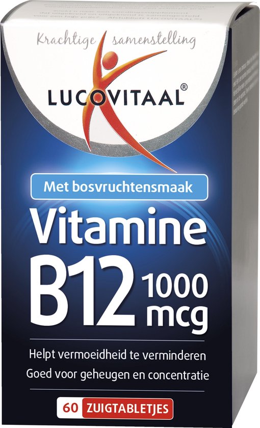scheren kleding contant geld Lucovitaal Vitamine B12 1000 micogram Voedingssupplement - 60 kauwtabletten  - Kersensmaak | bol.com