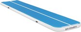 Gymrex Opblaasbare gymnastiekmat - 500 x 100 x 10 cm - 190 kg - blauw / wit