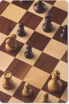 Muismat - Mousepad - Het schaakbord gedurende een potje schaken - 18x27 cm - Muismatten