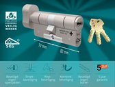 M&C Condor cilinderslot met Knop Ovaal met PUSH functie 72x82 mm - SKG*** - Politiekeurmerk Veilig Wonen
