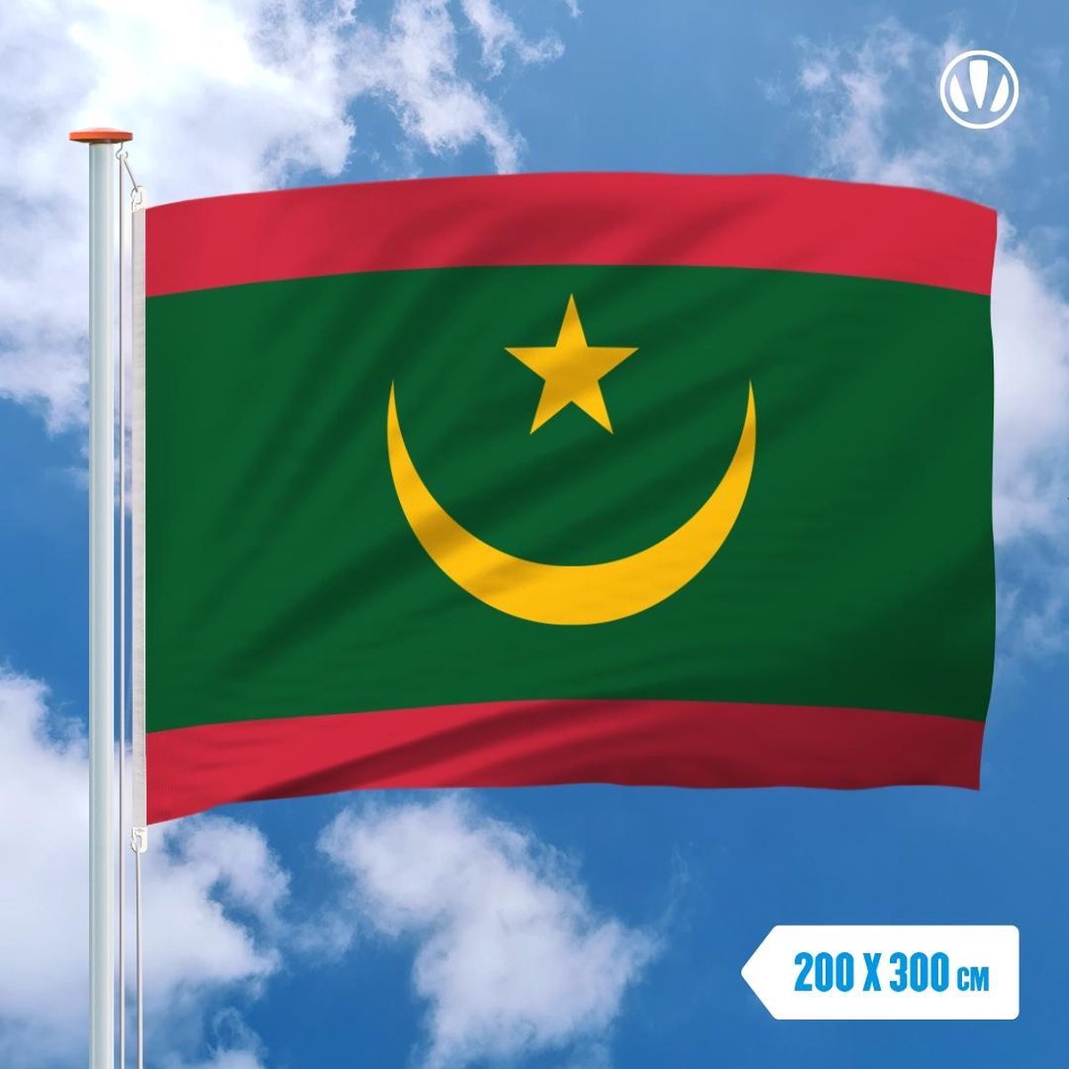 Drapeau Mauritanie / Mauritanien / 145 cm X 90 cm / Livraison gratuite