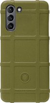 RUGGED SHIELD Rubber Bumper Case Hoesje Geschikt voor Samsung Galaxy S21 Plus - Groen