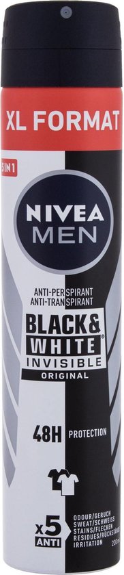 Nivea - Antiperspirant for Men Black & White Original 200 ml - 200ml